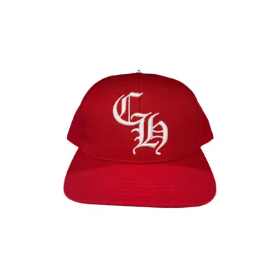 Pre-owned Chrome Hearts Essentials La Exclusive Baseball Wool Cap 'red' | Men's Size Onesize