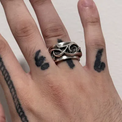 Pre-owned Chrome Hearts Eternity Vine Ring In Silver