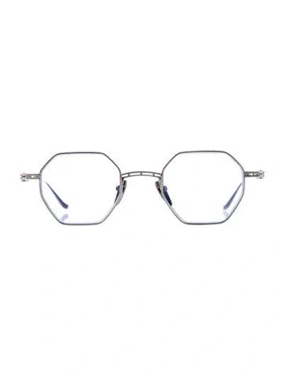 Pre-owned Chrome Hearts Evaculation Aviator Sunglasses In Silver