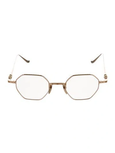 Pre-owned Chrome Hearts Evaculation Square Eyeglasses In Gold