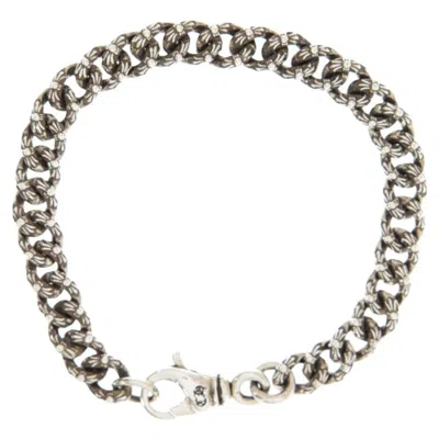 Pre-owned Chrome Hearts Extra Fancy Mini Bracelet In Silver