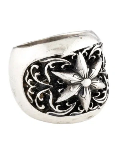 Pre-owned Chrome Hearts Extra Wide Star Band In Multicolor