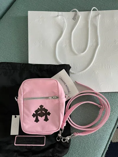 Pre-owned Chrome Hearts ♰ ♰ ♰  Extremely Leather Crossbody Bag ♰ ♰ In Pink