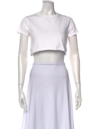 Pre-owned Chrome Hearts Eye Chart Crew Neck Crop Top In White