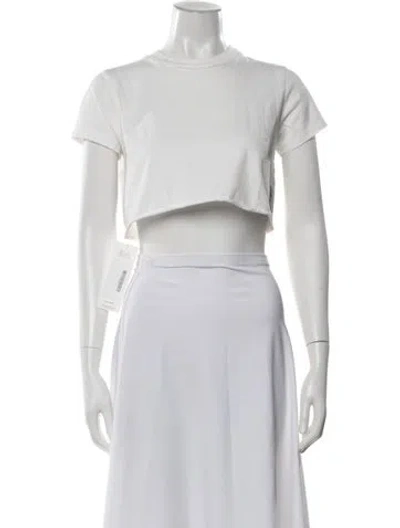 Pre-owned Chrome Hearts Eye Chart Crew Neck Crop Top In White