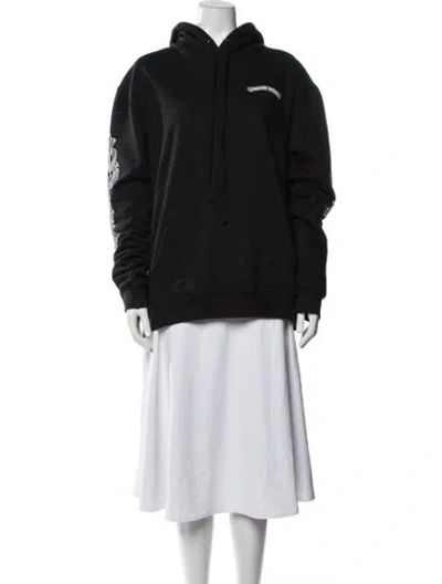 Pre-owned Chrome Hearts Eye Chart Dagger Graphic Print Hoodie In Black