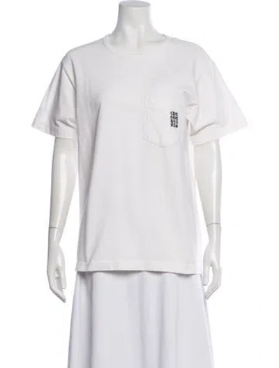 Pre-owned Chrome Hearts Eye Chart Graphic Print T-shirt In White