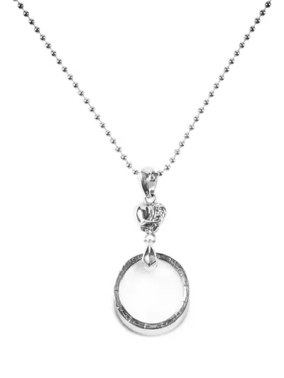 Chrome Hearts Eyewear Loop Ball-chain Pendant Necklace In Metallic