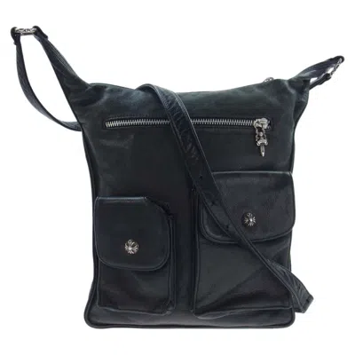 Pre-owned Chrome Hearts F Slinger Shoulder Bag In Black