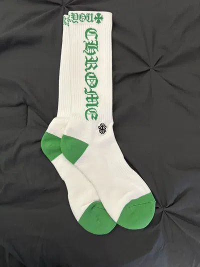 Pre-owned Chrome Hearts F You Socks In White