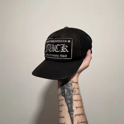 Pre-owned Chrome Hearts Faded Black Fuck Hat