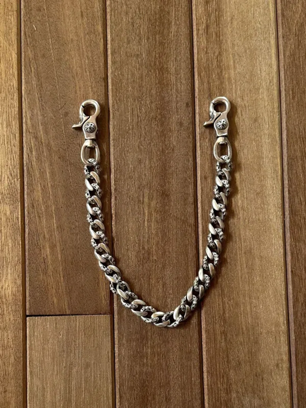 Pre-owned Chrome Hearts Fancy Link 2 Lobster Clasp Wallet Chain In