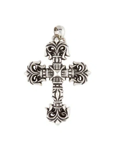 Pre-owned Chrome Hearts Filigree Cross Pendant, 3.5" In Multi