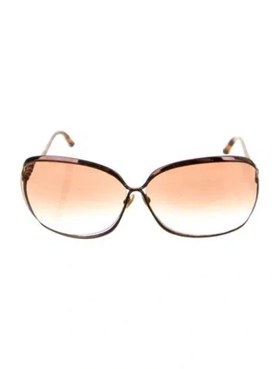Pre-owned Chrome Hearts Fisheye Oversize Sunglasses In Brown