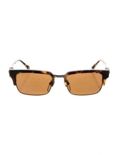 Pre-owned Chrome Hearts Flaps Square Sunglasses In Brown