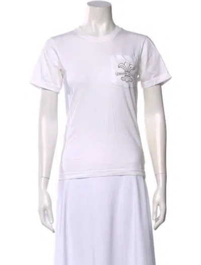 Pre-owned Chrome Hearts Fleur De Lis Crew Neck T-shirt In White