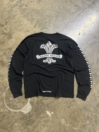 Pre-owned Chrome Hearts Fleur De Lis Long Sleeve Tee In Black