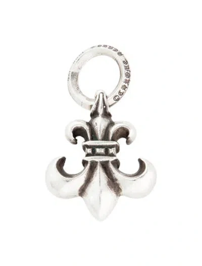 Pre-owned Chrome Hearts Fleur De Lis Pendant, 1.75" In Multi