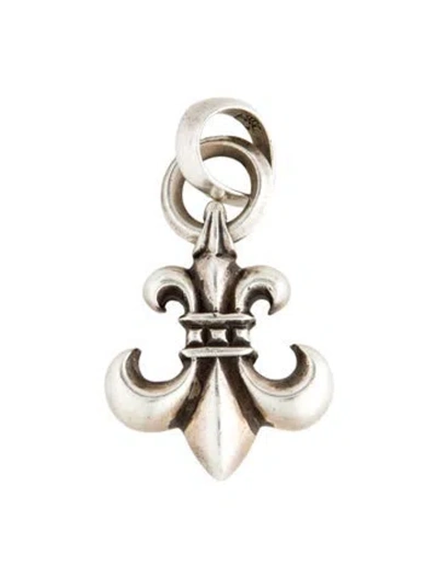 Pre-owned Chrome Hearts Fleur De Lis Pendant, 2" In Multi