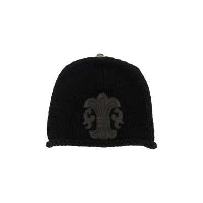 Pre-owned Chrome Hearts Fleur Patch Beanie 'black' | Men's Size Onesize