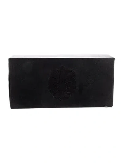 Pre-owned Chrome Hearts Fleur Patch Sunglasses Case In Black