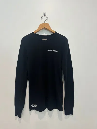 Pre-owned Chrome Hearts Fleur Thermal Shirt In Black