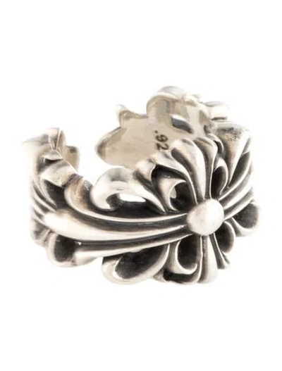 Pre-owned Chrome Hearts Floral Cross Ring In Multi