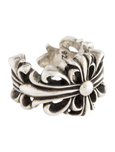 Pre-owned Chrome Hearts Floral Cross Ring In Multi