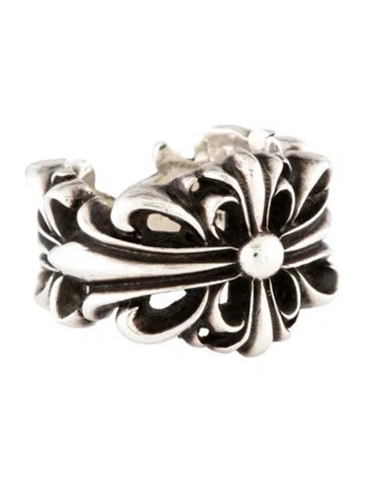 Pre-owned Chrome Hearts Floral Cross Ring In Multicolor