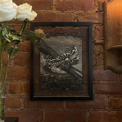 Pre-owned Chrome Hearts Floral Diamond Ring Poster In Black