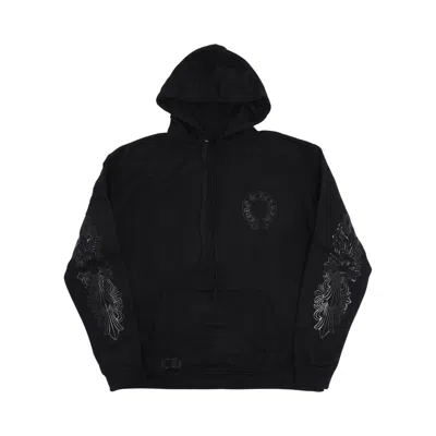 Pre-owned Chrome Hearts Floral Horseshoe Hoodie 'black' | Men's Size L
