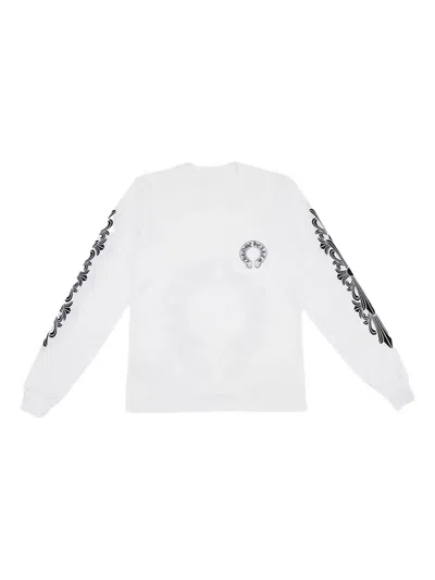 Chrome Hearts Floral Horseshoe T-shirt In White