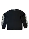 Chrome Hearts Floral Knit Sweatshirt In Blue