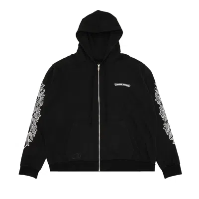 Pre-owned Chrome Hearts Floral Logo Zip Up Hoodie 'purple' | Men's Size L
