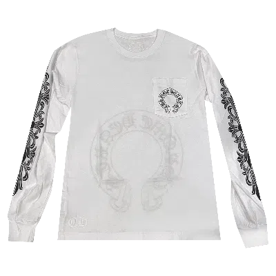 Pre-owned Chrome Hearts Floral Long-sleeve 'white/black'