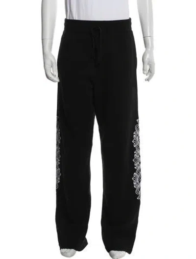 Pre-owned Chrome Hearts Floral Sweatpants In Black