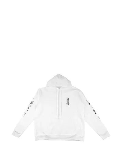 Chrome Hearts Foil-print Hoodie In White