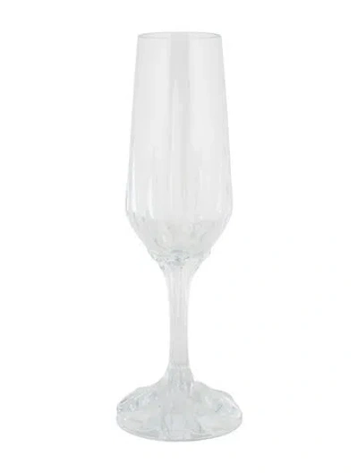 Pre-owned Chrome Hearts For Baccarat Crosstail Champagne Flute In Transparent