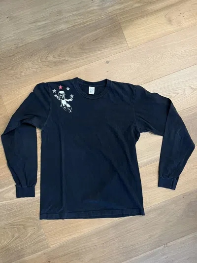 Pre-owned Chrome Hearts Foti By  Long Sleeve Skull And Stars Poem Shirt In Black
