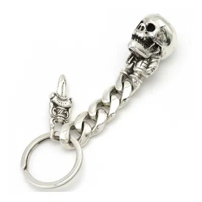 Pre-owned Chrome Hearts Foti Delfino Dagger Key Chain In Silver