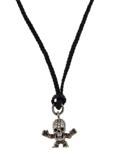 Pre-owned Chrome Hearts Foti Harris 3.41ctw Diamond Skull Pendant Necklace, 30" In Multi