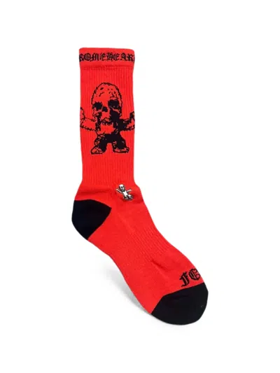 Chrome Hearts Foti Harris Teeter Socks In Red