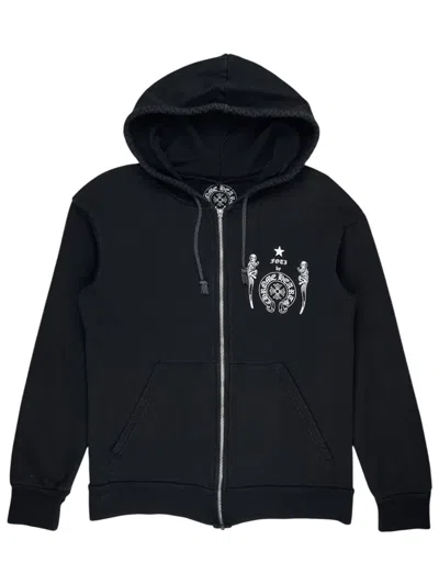 Pre-owned Chrome Hearts Foti Logo Dagger Zip Hoodie Black