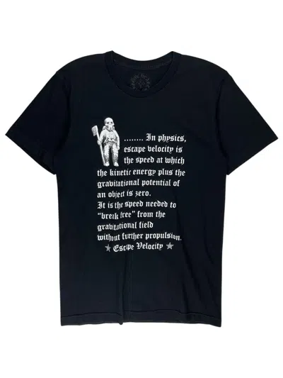 Pre-owned Chrome Hearts Foti Naskull Astronaut Poem Skull Tshirt In Black