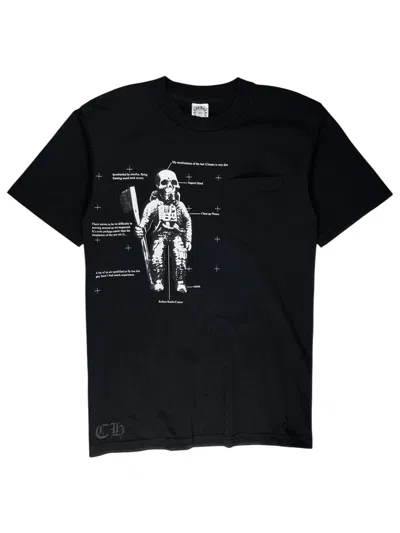 Pre-owned Chrome Hearts Foti Skull Astronaut Pocket Tshirt Black