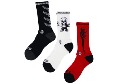 Pre-owned Chrome Hearts Foti Socks (3 Pack)