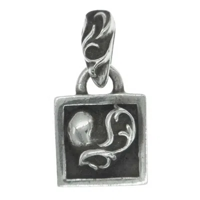 Pre-owned Chrome Hearts Framed Heart Silver Pendant