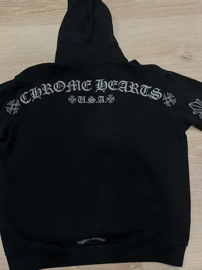 Pre-owned Chrome Hearts Friends And Family Hoodie Black Grey Size L