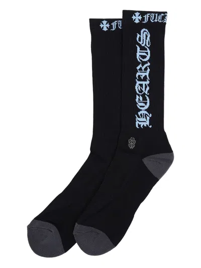 Chrome Hearts Fuck You Logo Socks In Black