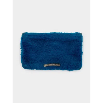 Pre-owned Chrome Hearts Furry Zip Wallet In Blue